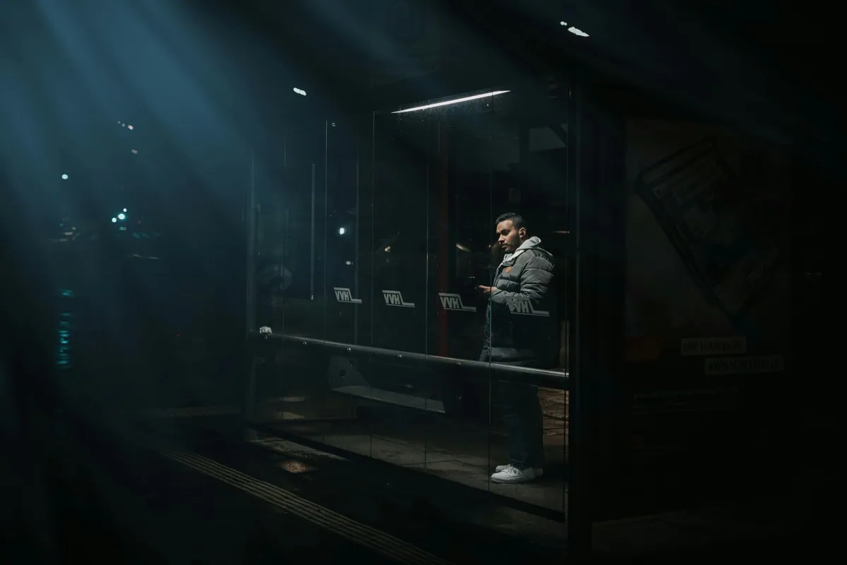 An illustrative dramatic cinematic scene